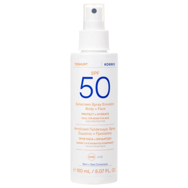 Yoghurt Sun Care Body & Face Emulsion SPF50  KORRES. - Imagen 2